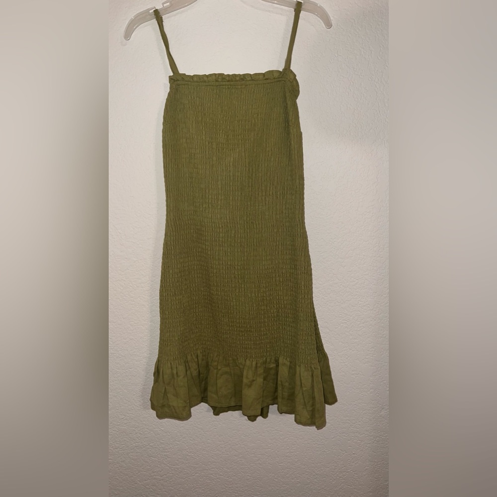 Small Audrey 3+1 Green Ribbed Dress
